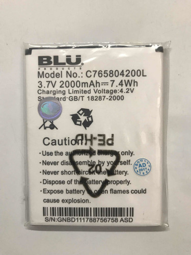 Bateria Blu Life 8 C765804200l 2000mah