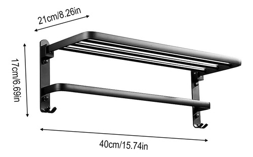 Toallero T Towel Rack Space De Aluminio Para Baño Y Baño Rac