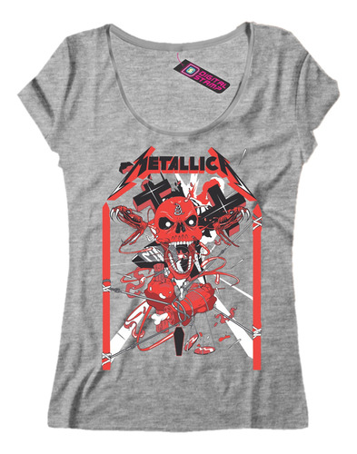 Remera Mujer Metallica Heavy Metal Thrash Rp232 Dtg Premium