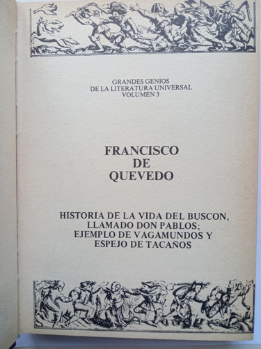 Historia De La Vida Del Buscón, Llamado Don Pablo F. Quevedo