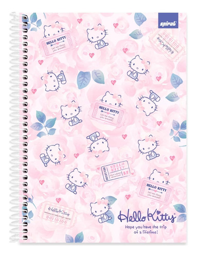 Caderno Hello Kitty Universitário Rosa 1 Materia 80f 