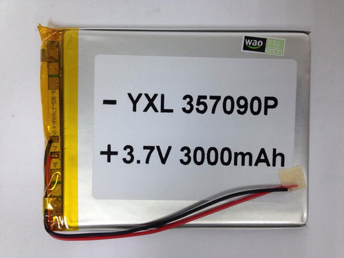 Imagen 1 de 5 de Bateria Tablet China 3.7v 3000mah 9,3x7x0,3cm Videoking8