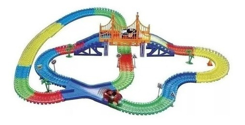 Pista Magic Tracks Set 360 Piezas 2 Carros + Puente