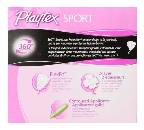 Los Tampones Playtex Deportivos Con Flex-fit Tecnología, Reg