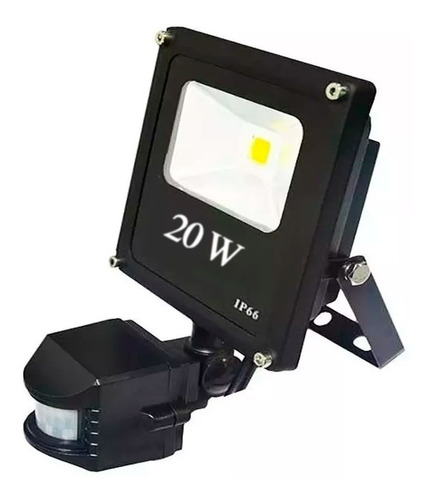 Reflector Led 20w Sensor Movimiento 220 Exterior Ip66 Blanco