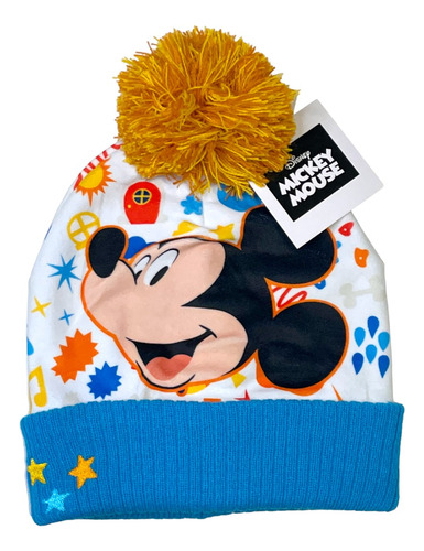 Gorro Mickey Mouse Niños Teens Pompon Color Disney