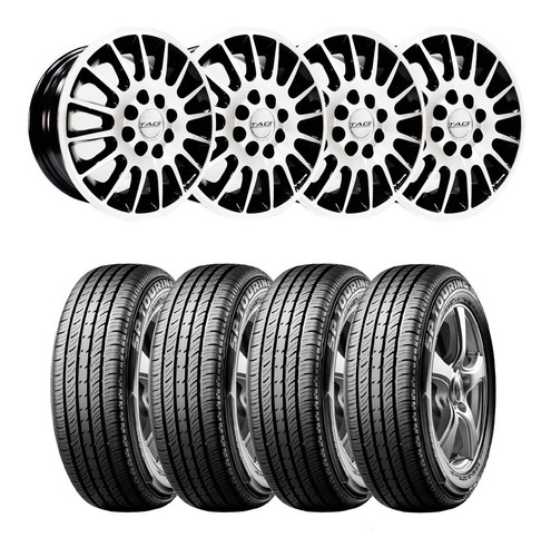 Kit 4 Llanta 13 Tag R13 + 4 Dunlop 175 70 R13 Vw Gol + Envio