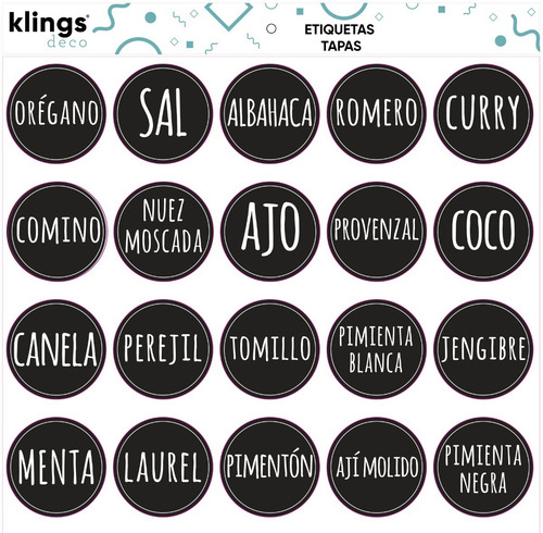 Etiquetas Personalizada Frascos Condimentos Especias Tapa