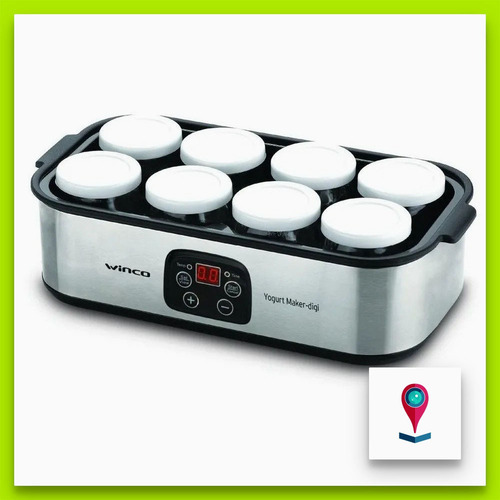 Winco W632 Yogurt Maker Digit 8 Porciones Timer Digital Color Acero