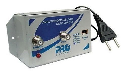 Amplificador De Linha 30db Proeletronic - Pqal-3000g2 Uhf