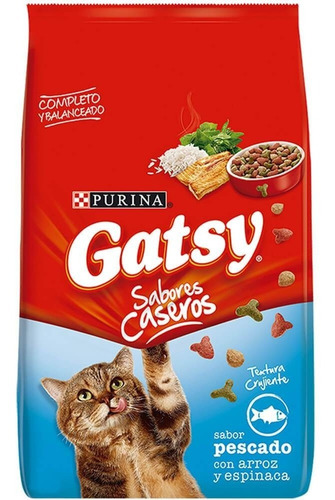 Alimento Para Gato Pescado, Arroz Y Espinaca Gatsy 8kg