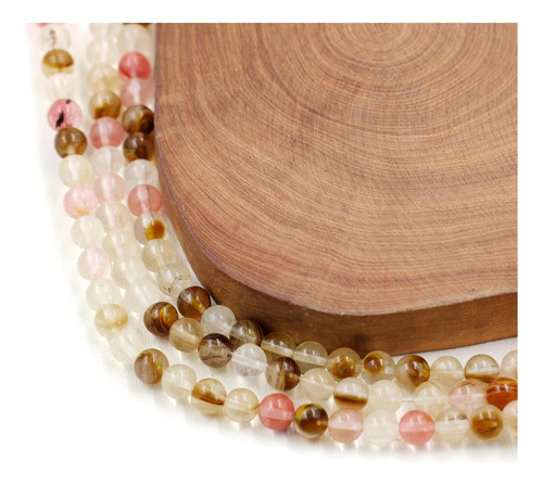 100 Piezas De Perlas Sueltas Redondas Con Semigemas Para