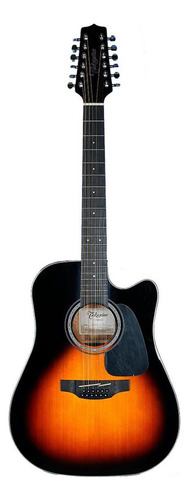 Guitarra Electroacústica 12 Cuerdas Takamine Gd30ce-12 Bsb Color Brown sunburst Orientación de la mano Diestro