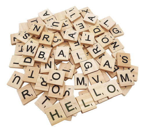 Letras De Madera Para Manualidades Y Juegos - 200 Piezas.