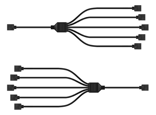 Cable Adaptador Divisor Rgb Para Ventilador, 4 Unidades, Ext