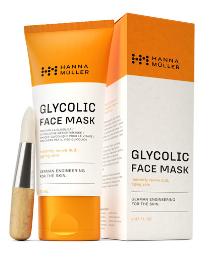 Hanna Muller Mascarilla Facial De Acido Glicolico, Ilumina Y