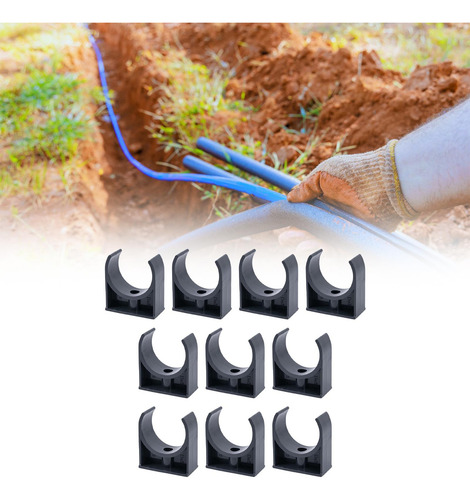10 Abrazaderas De Tubo De Pvc, Diámetro Interno 40 Mm