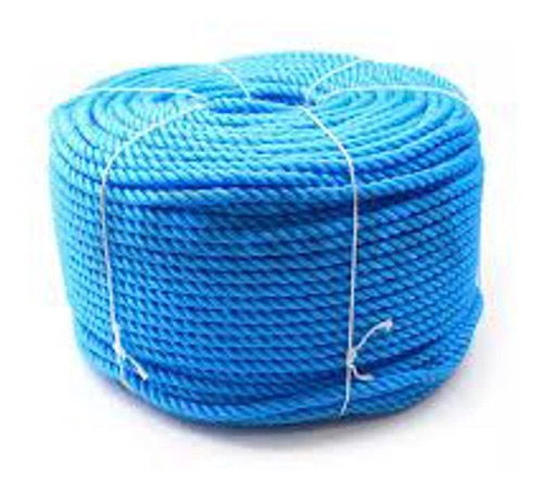 Corda Nylon Torcida Azul 6mm Rolo 4kg