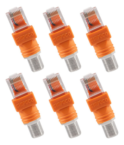 Aoicrie Adaptador De Convertidor Rf A Rj45 F Hembra A Rj45 M