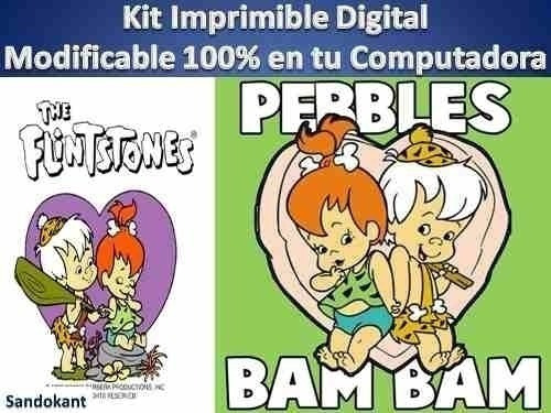 Kit Imprimible   Fiesta De Pebles Y Bam Bam