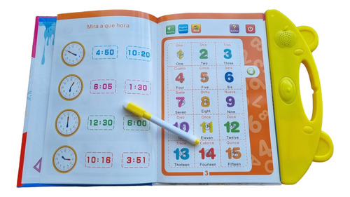 Libro Didáctico Estudio Táctil Juegos Sonidos Idiomas