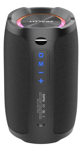 Alto-falante Bluetooth portátil impermeável Zealot S49 Ipx7, cor preta