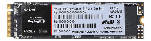 Disco sólido interno Netac N930E Pro 128GB preto