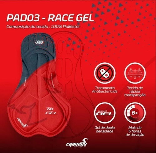 Imagem 3 de 6 de Bermuda De Ciclismo Masculina Esportiva Damatta Eco Mtb Pret