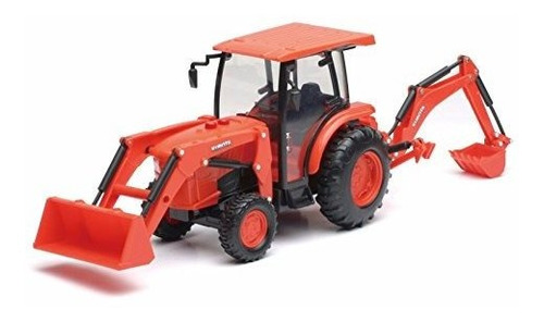 L6060 Tractor With Backhoe And Loader Newray 1:18 Kubota 
