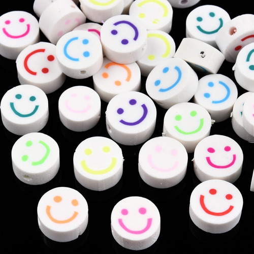 250 Piezas Fimo Figuras Carita Feliz Multicolor Surtidas