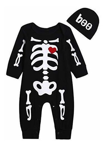 Singcoco Bebé Halloween Costume Outfit Skeleton 6pnk4