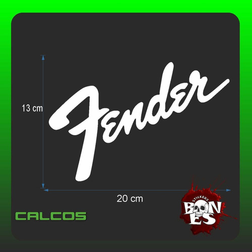 Calco Fender Logo Vinilo Sticker Plotter