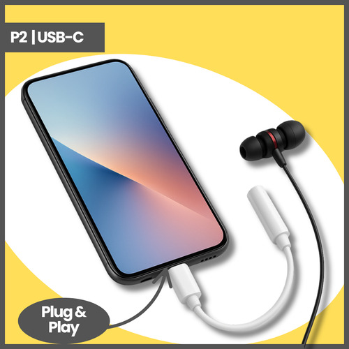 Adapdador Cabo P2 Para Usb-c Fones Microfones Android