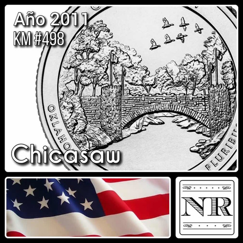 Imagen 1 de 5 de Estados Unidos - 25 Cents - Año 2011 - Parques - Chicasaw