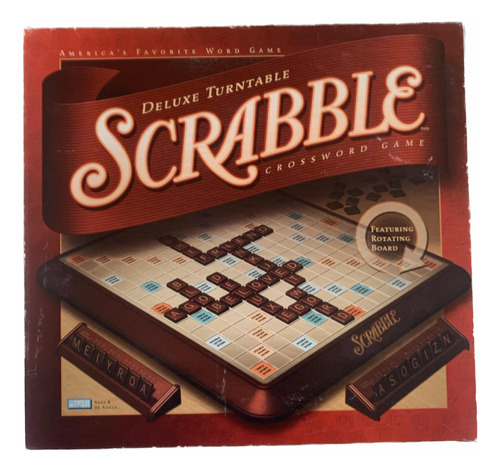 Scrabble Deluxe Turntable Letras De Madera Edicion 2001