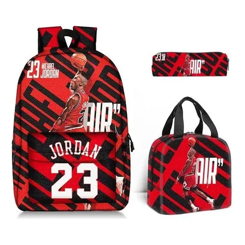 Jordan mochila con estuche en Rojo