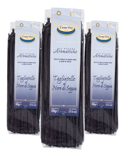 Macarrão Com Tinta De Lula Tagliatelle Camp'oro 500g