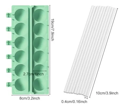 Moldes De Silicona Qeleg Para Lollipops Con 100 Palitos