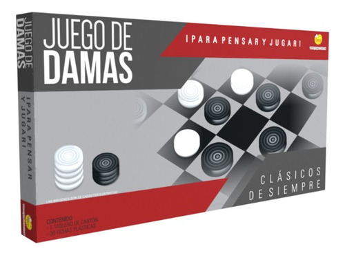 Juego Damas Yuyú Fichas Plásticas 