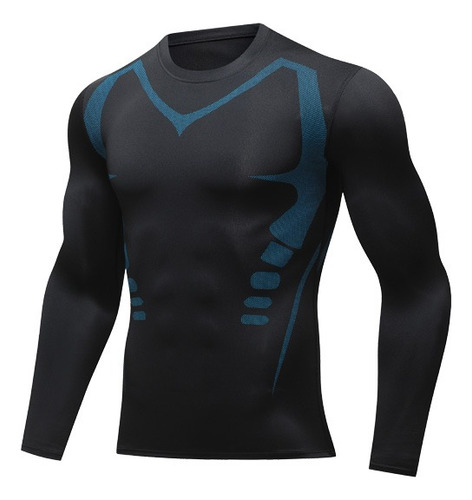 Playera Hombre Deportiva Casual Manga Larga Corte Entallado