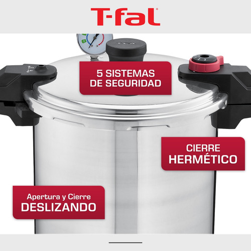 Olla De Presión T-fal P3105231 Válvula Seguridad 21 Litros