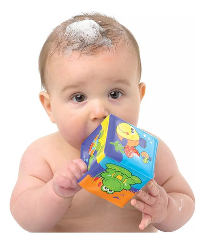 Juguete De Baño Cubos Sensoriales Playgro Multicolor / Pimpo