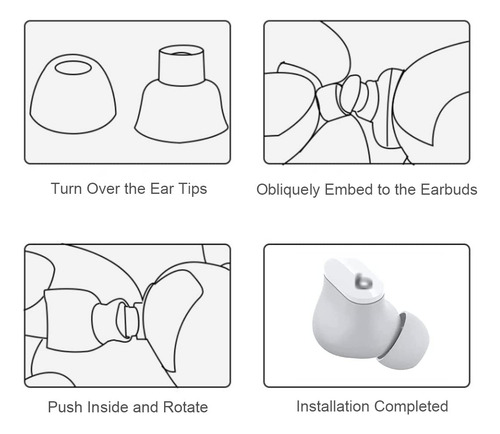 Alxcd Ear Tips Compatible With Beats Studio Buds, S M L 3 Si