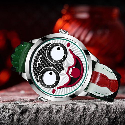 Relojes De Pulsera Nibosi De Cuero Con Forma De Payaso Y Cua