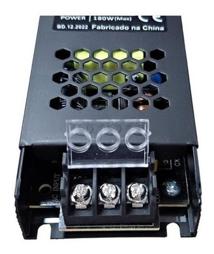 Fonte Chaveada Slim 15a 12v 180w Bivolt Cftv Fita Led Som