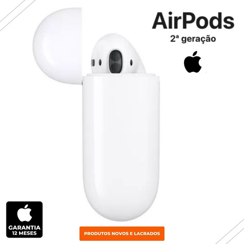 AirPods Apple 2a Geração Original C/ Estojo De Recarga Novo