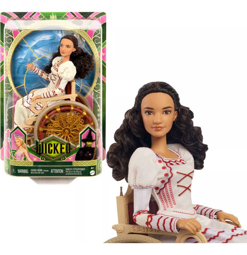 Boneca Mattel Wicked Nessarose em cadeira de rodas universal