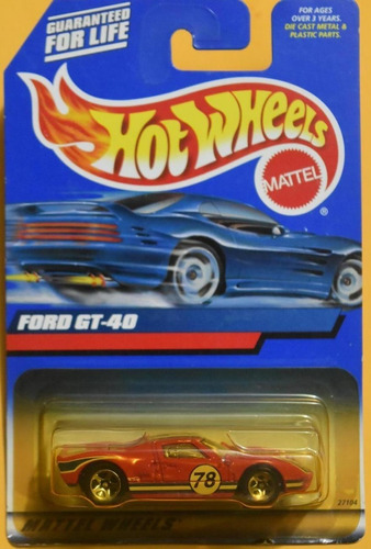 Hot Wheels Ford Gt-40  #139 De 2000 Rojo