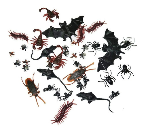 40 Piezas Plastico Realista Insectos/bugs   Fake Ratones