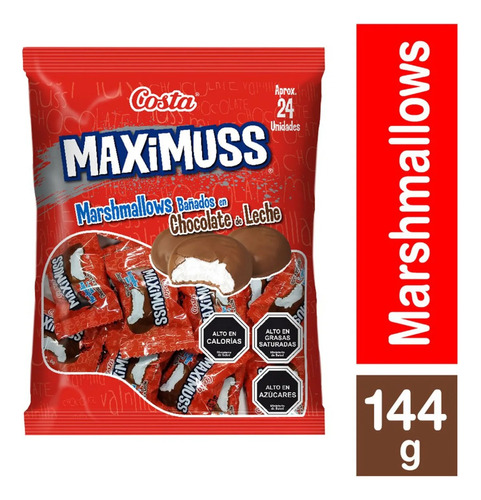 Maximuss - Marshmallows Bañados En Chocolate (24 Uds) 144g